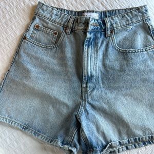 Zara High Waisted Denim Shorts